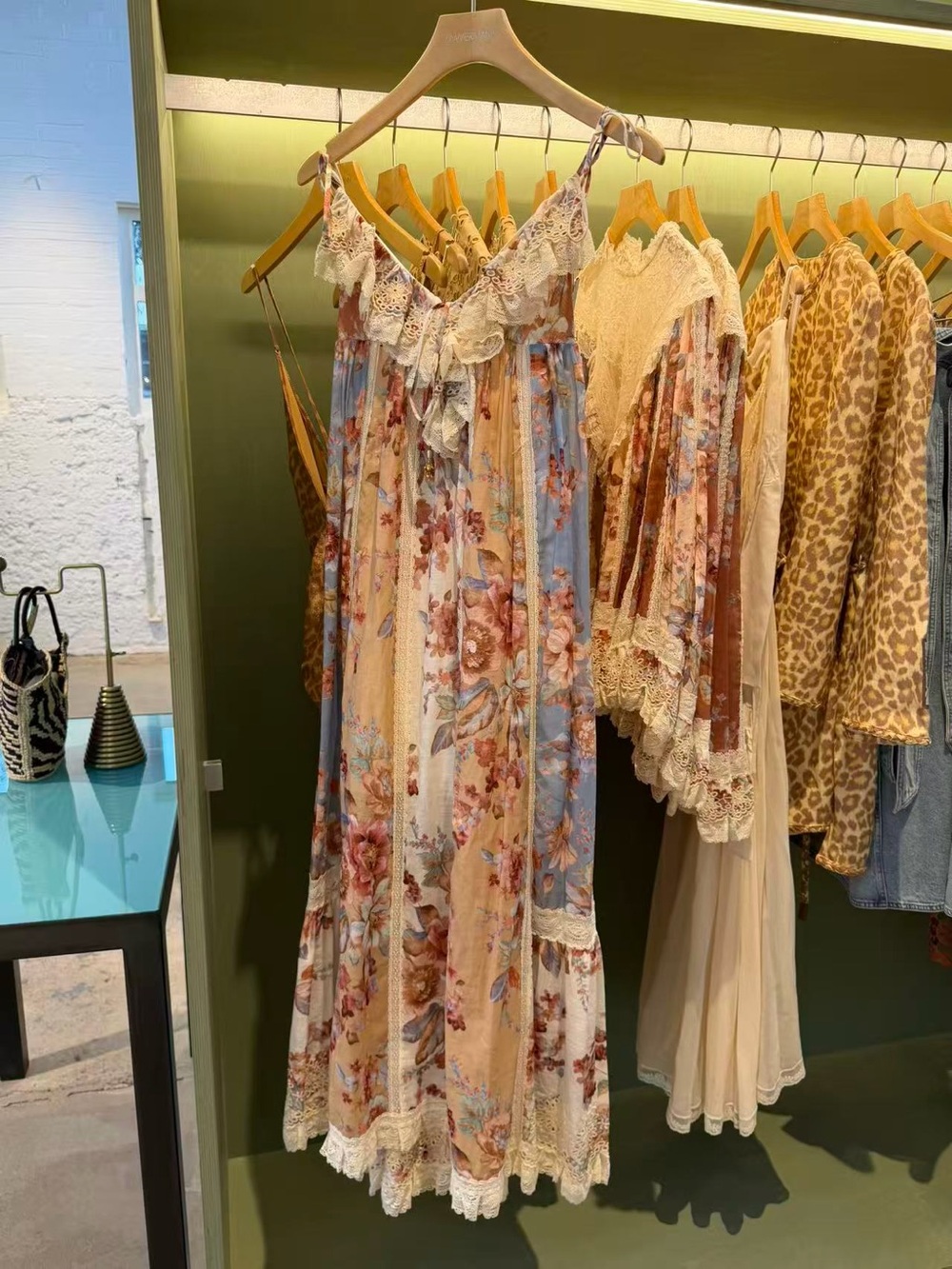 ZIMMERMANN floral lace midi dress 0P